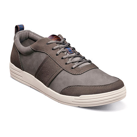 Nunn Bush Mens Kore City Walk Court Oxford Shoes, 10 Wide, Gray