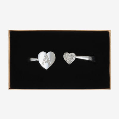 Monet Jewelry Initial Womens Glass Cuff Bracelet