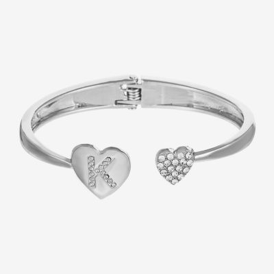 Monet Jewelry Initial Womens Glass Cuff Bracelet