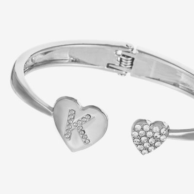 Monet Jewelry Initial Womens Glass Cuff Bracelet