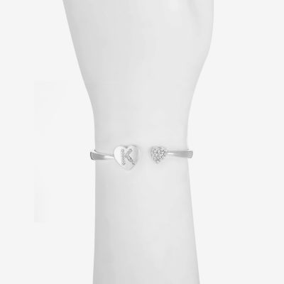 Monet Jewelry Initial Womens Glass Cuff Bracelet