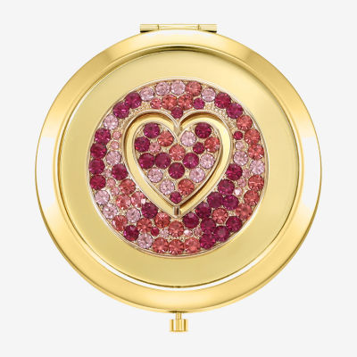 Monet Jewelry Initial Gold Tone Heart Compact Mirrors