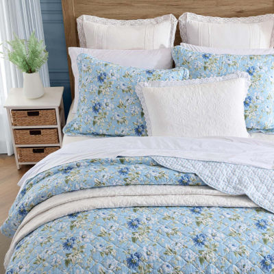 Laura Ashley Peony Garden Quilt Set