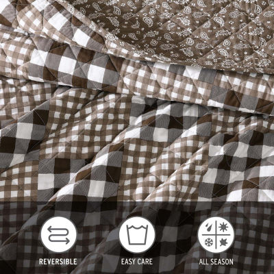 Eddie Bauer Gingham Patchwork Quilt Set