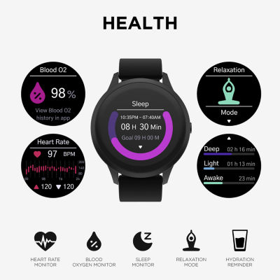 Itouch Sport 4 Unisex Adult Black Smart Watch Tp4r01-G02