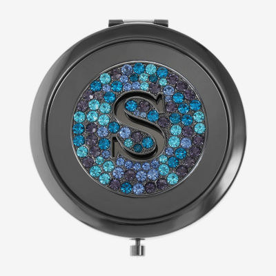 Monet Jewelry Initial Gray Round Compact Mirrors