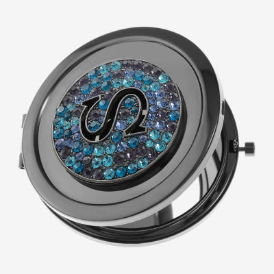 Monet Jewelry Initial Gray Round Compact Mirrors