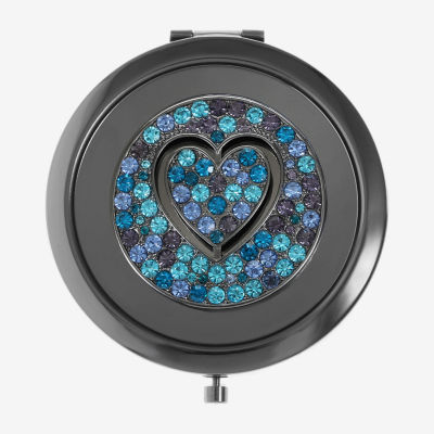 Monet Jewelry Gray Heart Compact Mirrors