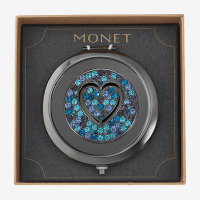 Monet Jewelry Gray Heart Compact Mirrors