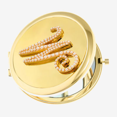 Monet Jewelry Initial Gold Tone Compact Mirror