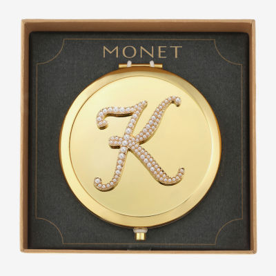 Monet Jewelry Initial Gold Tone Compact Mirrors