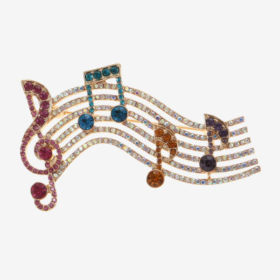 Monet Jewelry Music Notes Glass Pin