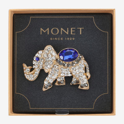 Monet Jewelry Elephant Glass Pin