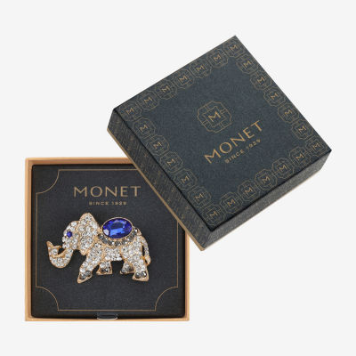 Monet Jewelry Elephant Glass Pin