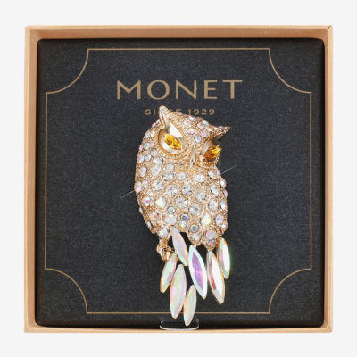 Monet Jewelry Owl Glass Pin