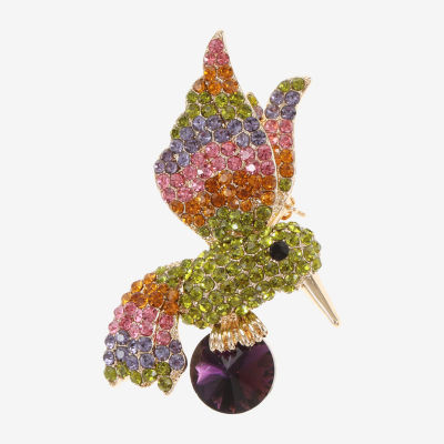 Monet Jewelry Hummingbird Glass Pin