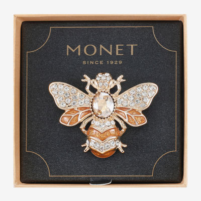 Monet Jewelry Bee Glass Pin