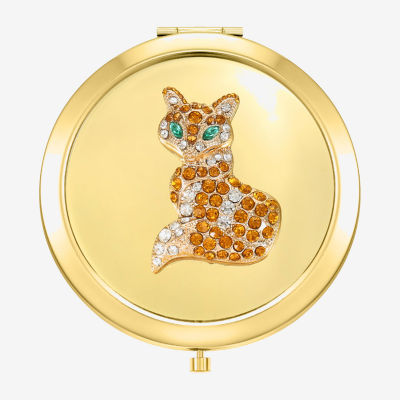 Monet Jewelry Fox Gold Tone Compact Mirrors