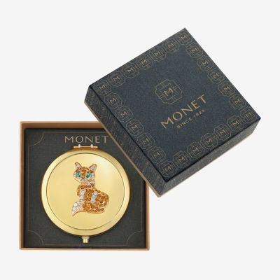 Monet Jewelry Fox Gold Tone Compact Mirrors