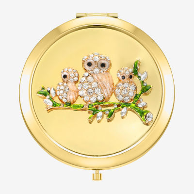 Monet Jewelry Owls Gold Tone Compact Mirrors