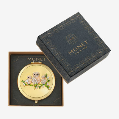 Monet Jewelry Owls Gold Tone Compact Mirrors