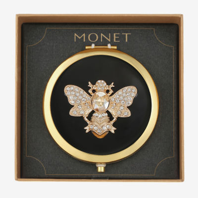 Monet Jewelry Bee Gold Tone Compact Mirror