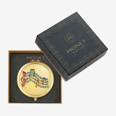 Monet Jewelry Music Notes Gold Tone Compact Mirrors