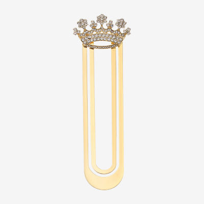 Monet Jewelry Gold Tone Crown Bookmark