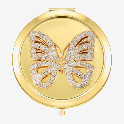 Monet Jewelry Gold Tone Gold Tone Butterfly Compact Mirror