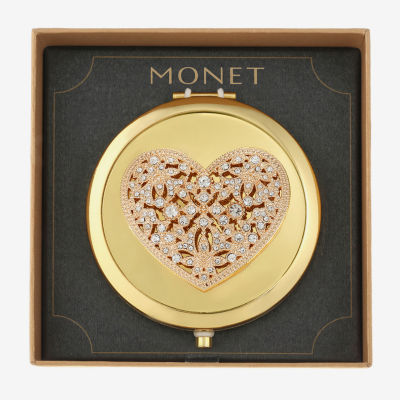 Monet Jewelry Gold Tone Gold Tone Heart Compact Mirror