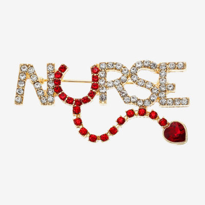 Monet Jewelry Nurse Glass Pin