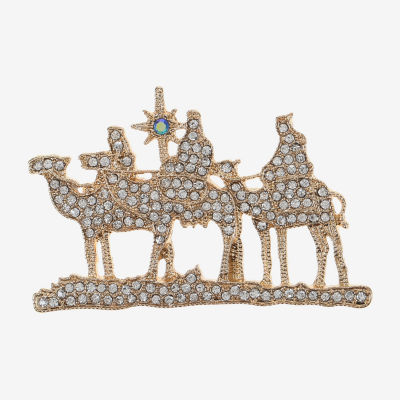 Monet Jewelry Three Wise Men Glass Pin