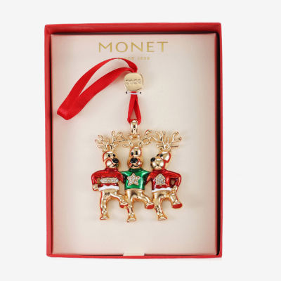 Monet Jewelry Reindeer Christmas Ornament