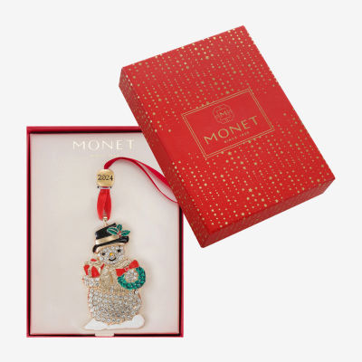 Monet Jewelry Snowman Christmas Ornament