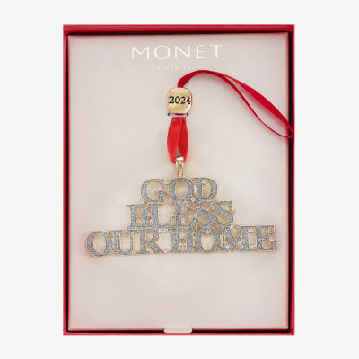 Monet Jewelry "God Bless Our Home" Christmas Ornament