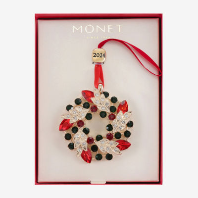 Monet Jewelry Wreath Christmas Ornament