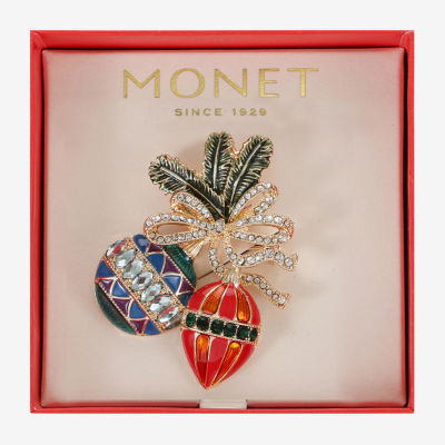 Monet Jewelry Ornaments Glass Pin