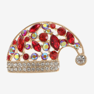 Monet Jewelry Santa Hat Red Glass Pin, Color: Red - JCPenney