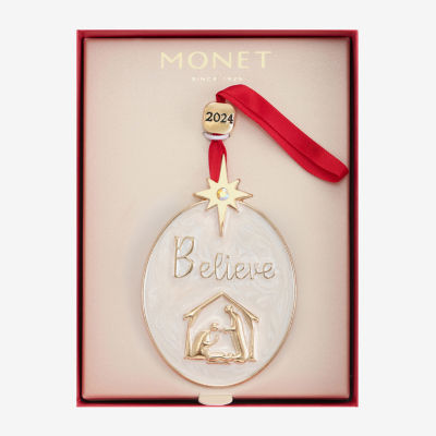 Monet Jewelry Believe Nativity Christmas Ornament