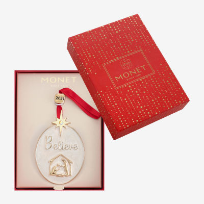 Monet Jewelry Believe Nativity Christmas Ornament