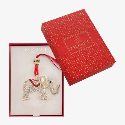 Monet Jewelry Elephant Christmas Ornament