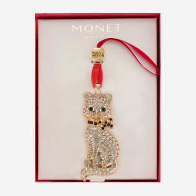 Monet Jewelry Cat Christmas Ornament