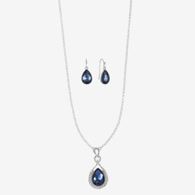 Monet Jewelry Pendant Necklace And Drop Earring 2-pc. Glass Jewelry Set