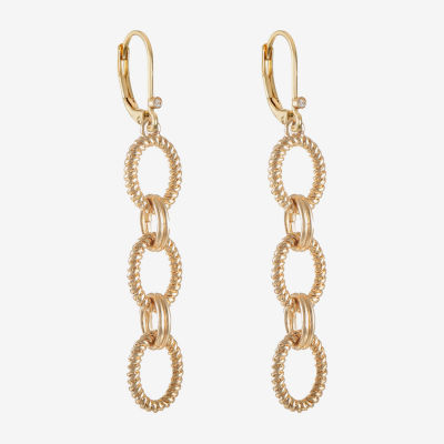 Monet Jewelry Linear Link Drop Earrings