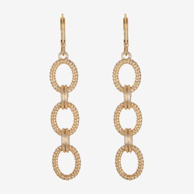 Monet Jewelry Linear Link Drop Earrings