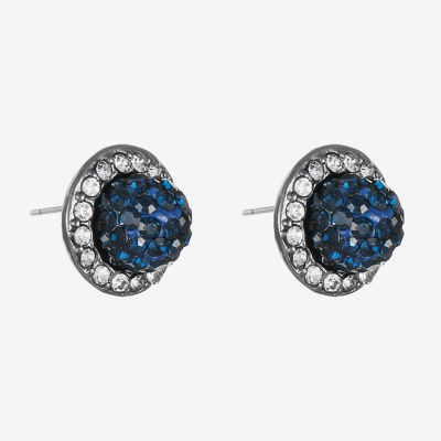 Monet Jewelry Glass 12mm Round Stud Earrings