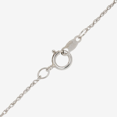 Womens Lab Created Sapphire Sterling Silver Pendant Necklace