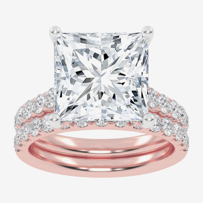 G-H / Vs2-Si1) Womens CT. T.W. Lab Grown White Diamond 14K Gold Side Stone Bridal Set