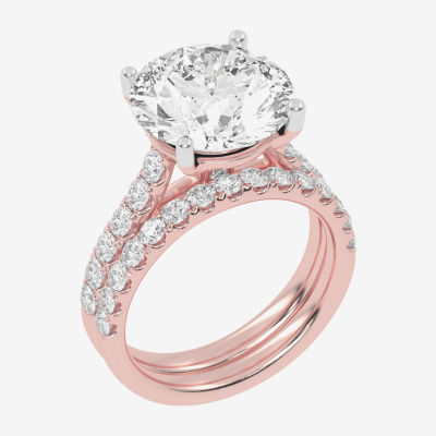 G-H / Vs2-Si1) Womens CT. T.W. Lab Grown White Diamond 14K Gold Side Stone Bridal Set