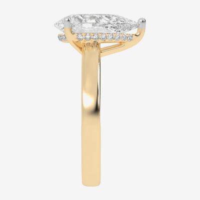 (G-H / Vs2-Si1) Womens 4 1/2 CT. T.W. Lab Grown White Diamond 14K Rose Gold Solitaire Engagement Ring